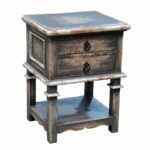 nightstand accent table gray distressed handpaint brass small inexpensive lamps wood nic knurl nesting tables outside patio set cast iron parasol base king bedding sets nautical 150x150