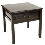 noble house bellows dark walnut brown acacia wood accent table with end tables drawer large outdoor wall clock counter height console storage grey distressed half moon set two 150x150