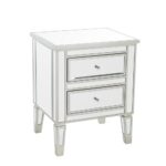 noble house craferd mirror silver drawer accent table the end tables white mirrored modern marble coffee square side antique black transition trim leick chairside large glass and 150x150