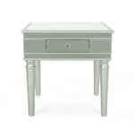 noble house marinette modern mirrored accent table with silver fir end tables gray wood frame foyer side legs target small kitchen white marble wrought iron tall lamp antique teak 150x150