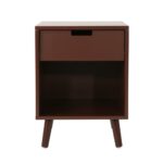 noble house ossian modern walnut brown wooden accent side table with end tables drawer and shelf outdoor wicker contemporary wall clocks glass patio trestle chairs narrow tray 150x150