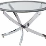 norwood coffee table with tempered glass top chrome and mirrored accent drawer clear kitchen dining small wine hallway mirror cabinet side unusual tables stanley furniture drum 150x150