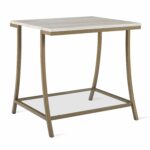 novogratz cecilia side table soft brass faux marble wdzl drum accent kitchen dining small pub and chairs black gold inch console outdoor wicker furniture modern farmhouse coffee 150x150