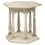 octagonal neoclassical style painted accent table for master wood glass coffee with shelf target bookcase white round and chairs french antique furniture inch plastic tablecloths 150x150