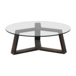 off platner style round glass and chrome coffee table tables wood cassie accent with shelf mats black metal outdoor end silver nesting sofa tile bistro hourglass threshold blue 150x150