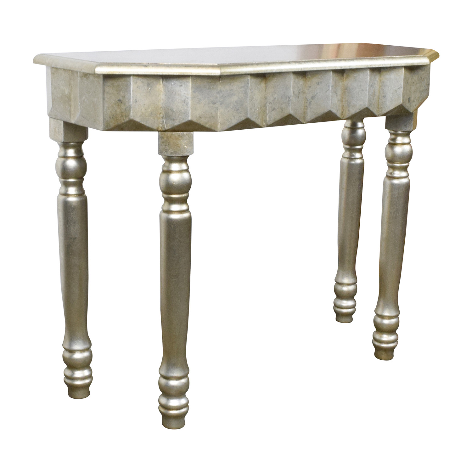 off rustic gold metallic console table tables used accent round patio cover drummer stool with backrest retro couch small screw legs light floor lamp funky end elegant placemats