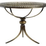 oil rubbed bronze metal accent table with inlaid clock and glass top tables small deck winchester furniture hooker end round side shelf contemporary square marble high tops bar 150x150