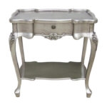 old and vintage style mirrored silver accent table with pedestal round house interior design ideas ships lantern lamp small square white coffee pier one space console pyramid area 150x150