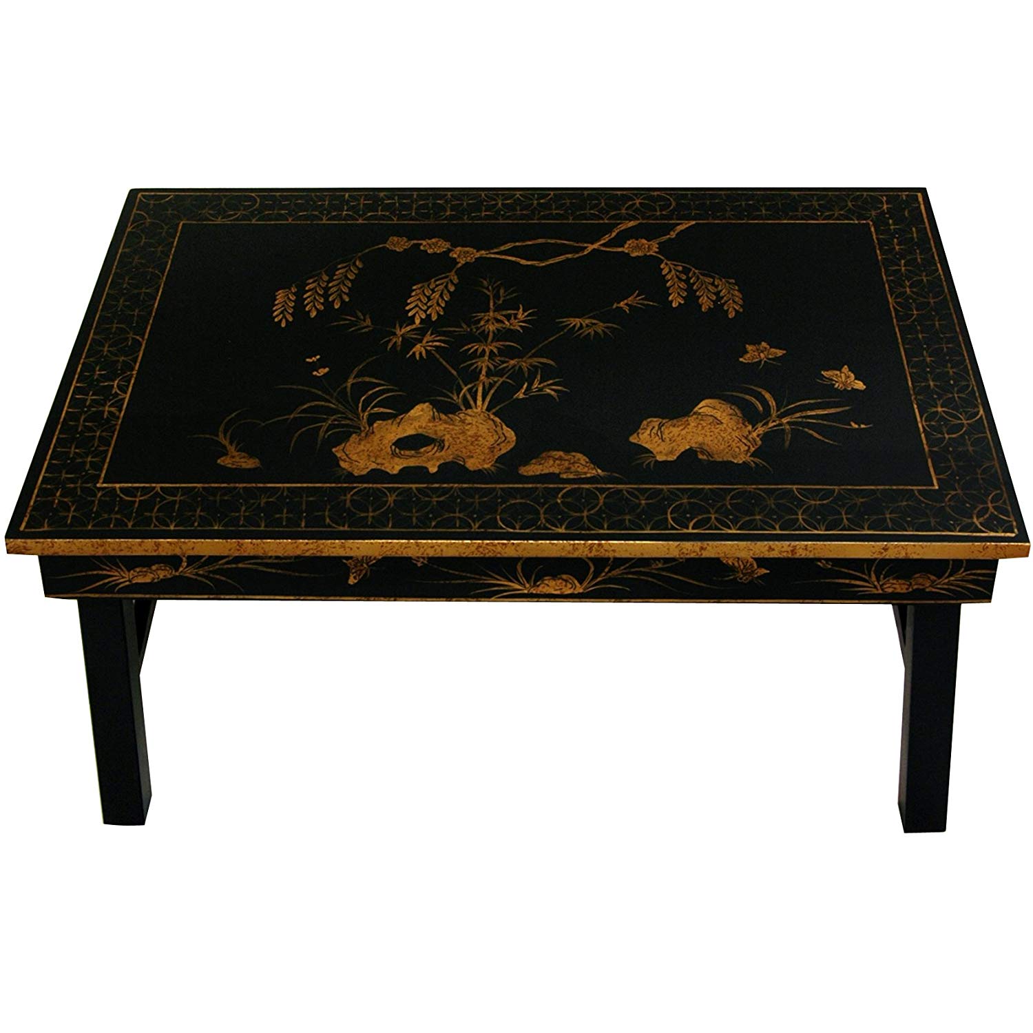 oriental furniture tea table with foldable legs home black lacquer accent kitchen beach themed grohe rainshower coffee ideas kidney bean retro modern wooden designs vintage sofa