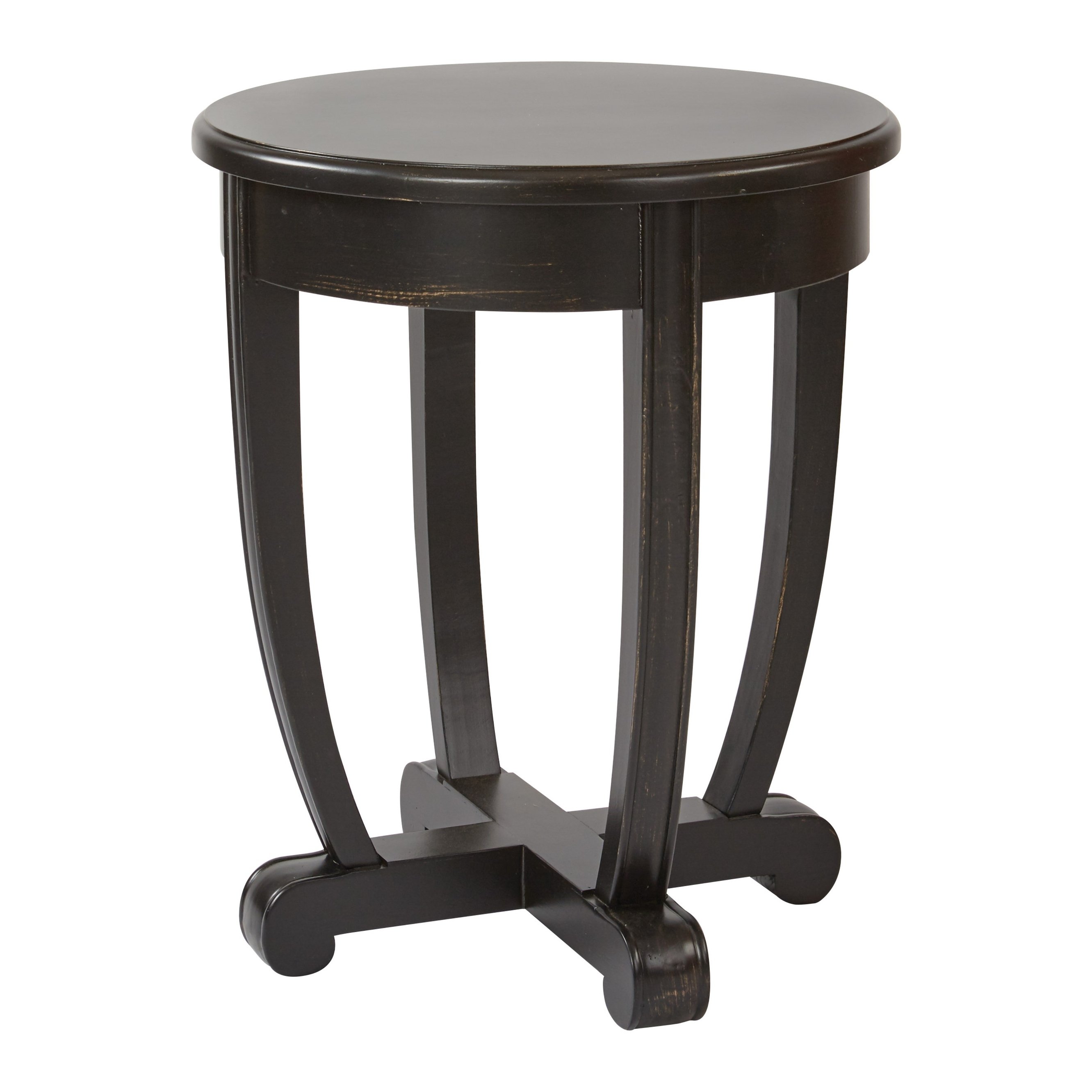 osp home furnishings tifton round accent table free shipping black today coffee with metal legs lamps under teton wood nightstand drawers modern tablecloth beach house decor teal