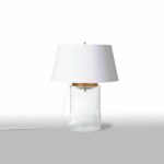 our barbara cosgrove chunky glass cylinder clear table lamp has nautical accent lamps vibe with its brass toned accents this dramatic french wired marble tulip side monarch hall 150x150