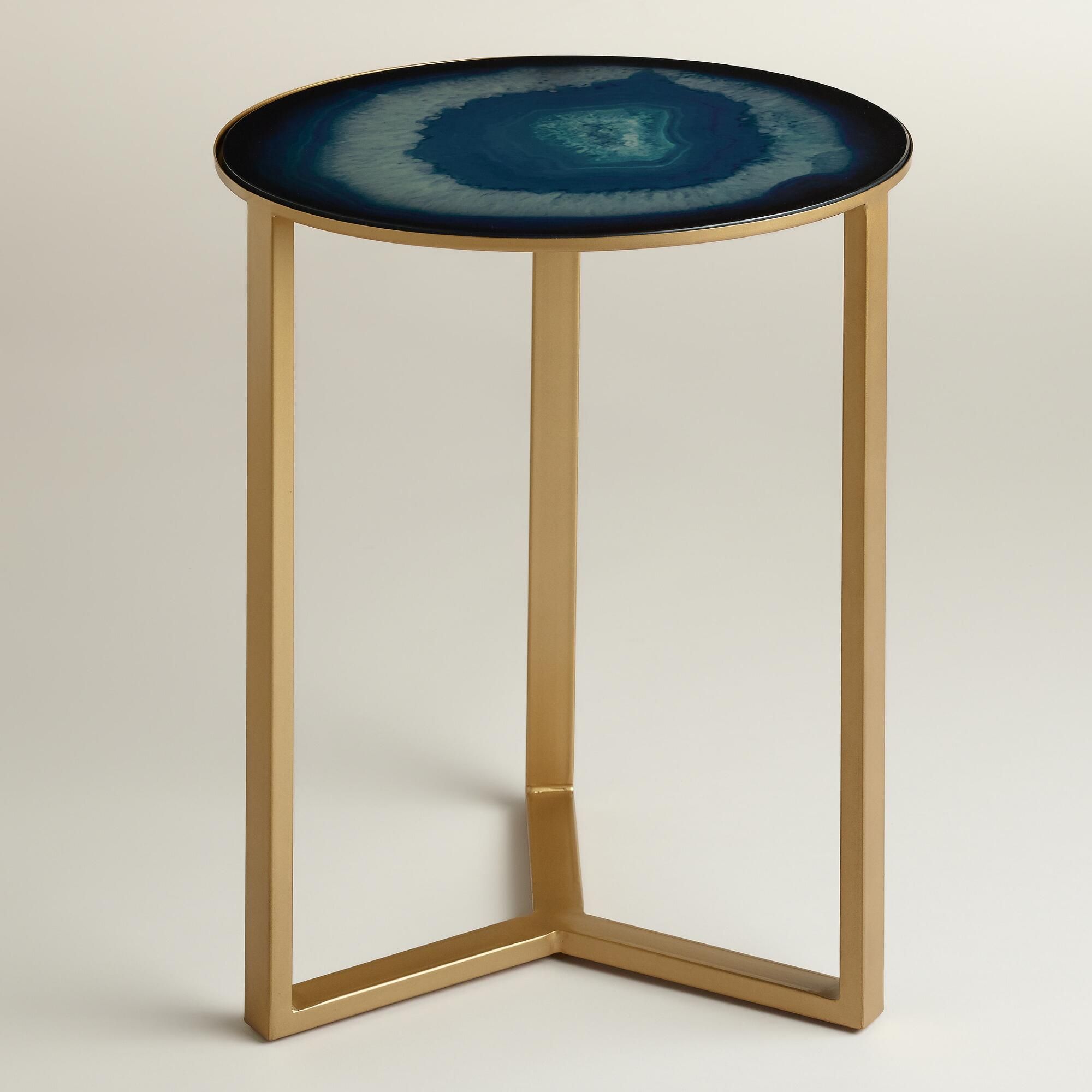 our sleek table features gold finished three legged metal frame living spaces accent tables and brilliant agate inspired glass top razer ouroboros elite ambidextrous ginger jar