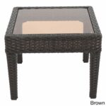 outdoor antibes wicker side table christopher knight home brown free shipping today ballard designs chair cushions kade accent pottery barn furniture glass lamps for bedroom rod 150x150