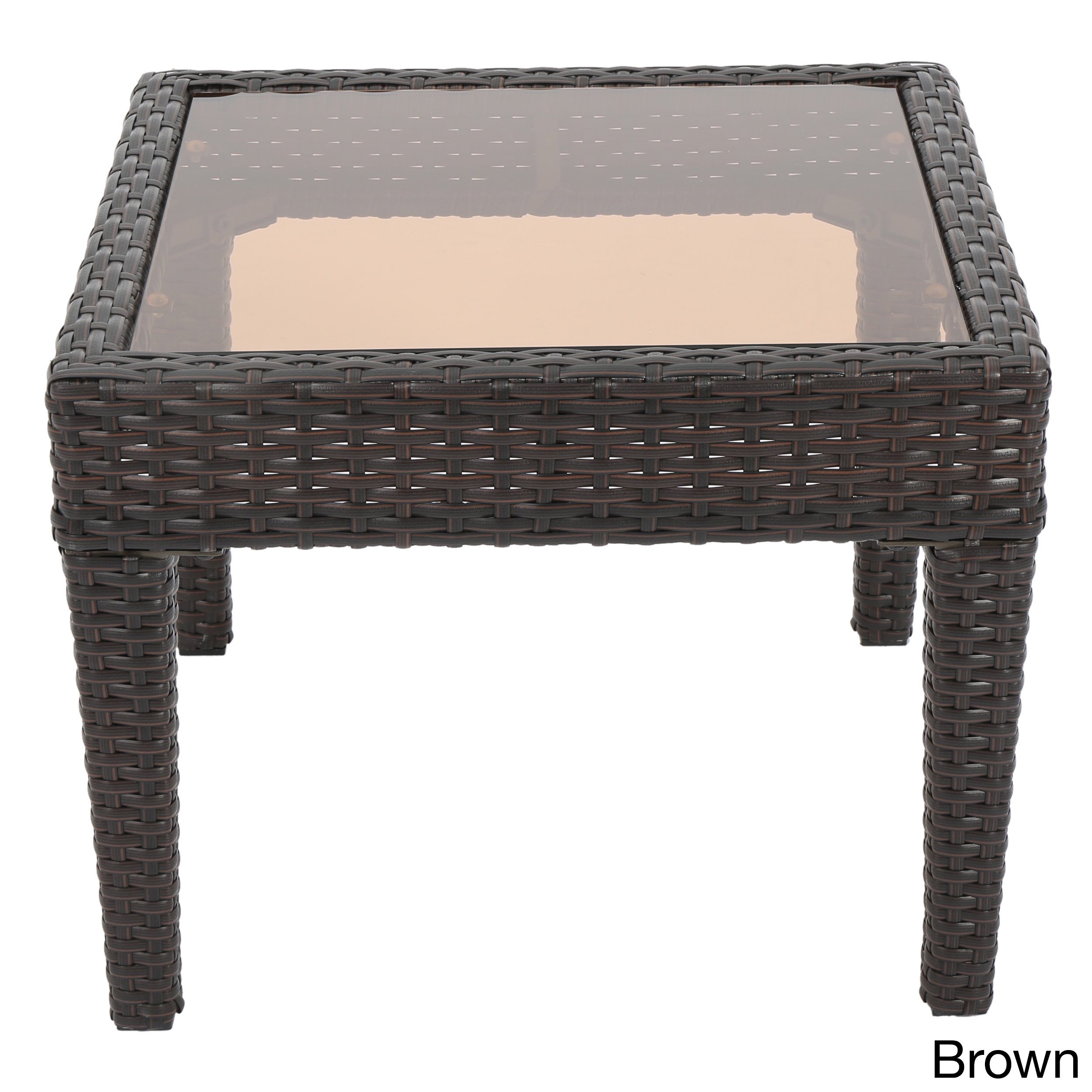 outdoor antibes wicker side table christopher knight home brown free shipping today ballard designs chair cushions kade accent pottery barn furniture glass lamps for bedroom rod
