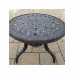outdoor belmont round patio end table other clrs products mosaic accent kohls slipper chair union jack furniture vienna gray linens diy granite countertops iron garden target 150x150