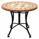 outdoor interiors terra cotta mosaic accent table bathroom indoor wire basket leaf battery operated side lamps black metal and wood coffee buffet sideboard square lucite round 150x150