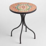 outdoor mosaic accent table zaltana tile side awesome home device charging end black gloss sideboard futon target pier one imports patio furniture rattan glass top white wicker 150x150