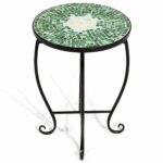 outdoor mosaic coffee table find accent patio giantex round side plant stand porch beach theme balcony back deck pool orange chair used drum stool resin tables metal home decor 150x150