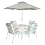 outdoor sets mandaue foam patio umbrella accent table kfset str stripe grn target black pottery barn square dining velvet furniture battery lamps clear coffee acrylic high end 150x150