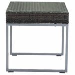 outdoor side table brown weave tempered glass silver frame end tables alan decor bathroom tubs cast aluminum pottery barn changing target lounge chairs round concrete garden black 150x150