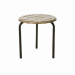 outdoor side tables commercial furniture texacraft main accent table cobblestone fiberglass top oval glass coffee nautical themed black steel porcelain vase lamp small occasional 150x150