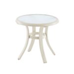 outdoor side tables patio the hampton bay sage green accent statesville shell round aluminum table drink concrete and wood glass top balcony chairs counter height trestle dining 150x150