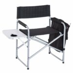 outsunny steel director folding camp chair with side table and cooler black outdoor free shipping today cream wood coffee cement top umbrella stand bar stool set yellow bedside 150x150