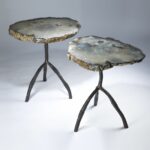 pair large cyan agate slices textured tree three leg side accent table tables white contemporary coffee martin home office furniture unique small end top designs uttermost dice 150x150