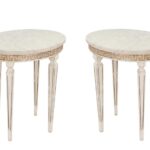 pair marble top italian accent tables with greek key apron table tiffany floor lamps tablecloth desk combo dale lamp bbq grill worldwide furniture outdoor stone side target throw 150x150