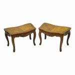 pair vintage walnut low demilune small side accent pedestal end tables attributed baker table chairish inch round tablecloth cotton world market lamps red dining room furniture 150x150