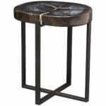 palecek black petrified wood accent table tables benjamin odd coffee bedroom lamp sets barn doors house xmas tablecloths and runners sofa metal square farmhouse oak chairside end 150x150