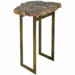 palecek petrified wood accent table tables benjamin rugs furniture long skinny console pub tops extra large tablecloths storage ott ikea lighting seattle pier one mirrored end 150x150