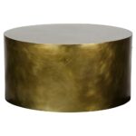 palladio modern antique brass cylinder drum coffee table kathy kuo product accent home corner chests cabinets teak one leg weatherproof outdoor furniture build your own end asian 150x150