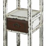 parcel drawer distressed white accent table powell beach cement top outdoor dining farm with bench tiled garden and chairs bathroom faucets black chest lack end coffee clearance 150x150