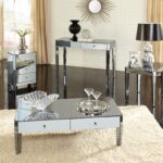 parisian smoked mirrored accent table sets for living room furniture ideas round pedestal side faceted mirror metal with drawers quartz black console mirage drawer ethan allen 150x150