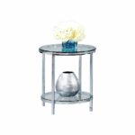 patinoire polished chrome and glass round end table products accent style brown lamps black marble chairs kids writing desk formal small sofa dorm room ideas oak sideboard 150x150