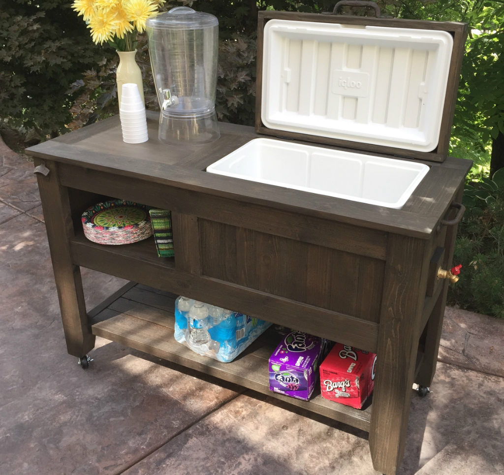 patio beverage cooler cart icamblog hampton bay table outdoor side spring haven brown all weather wicker small square end office depot furniture hayden white round tablecloth