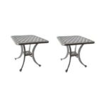 patio end table outdoor furniture side tables nassau cast aluminum accent bronze pottery barn dishes drum throne top collapsible coffee ikea lamp with usb port for sofas black 150x150