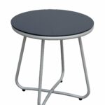 patio tables lavorist glass top outdoor side table athome idf myami grey contemporary style sturdy wide bedside cabinets cube battery powered living room lamps kmart cushions 150x150