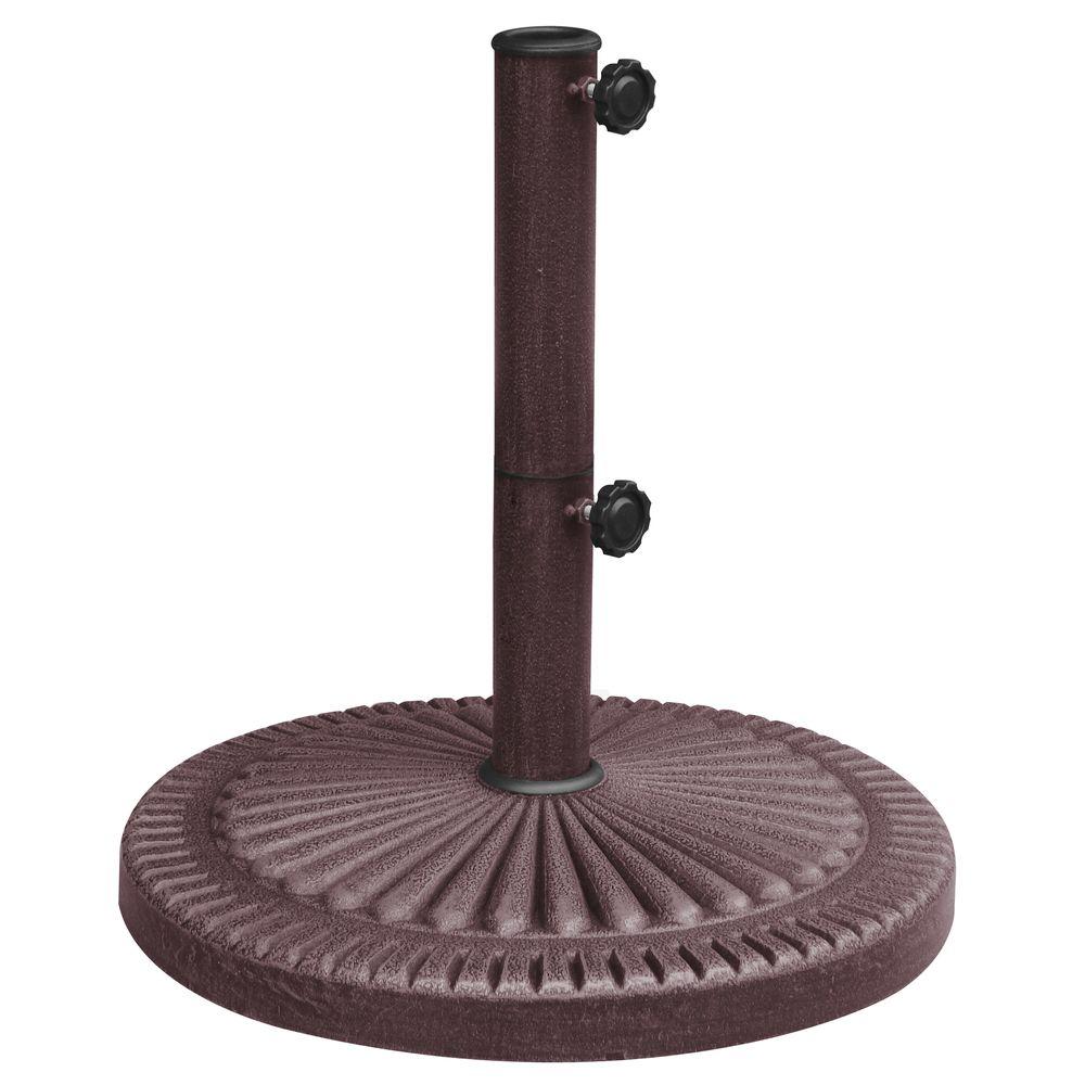 patio umbrella stands umbrellas the bronze island bases outdoor stand side table weather resistant base resin black glass living room tables sideboard western light fixtures tall