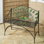 peacock garden decor bench accent table metal glass colorful porch yard lawn furniture drum side butler coffee outdoor ideas high end tables blue tablecloth best trestle barn door 150x150