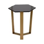 pearle smoky glass and brass accent table ethan allen metal pier one small tables cherry wood dining room wine rack modern hallway furniture bedroom tan plastic tablecloths white 150x150