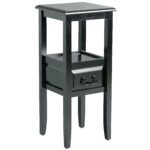 pedestal accent table base flat black and chairs inch tall steel round room essentials stacking thin entrance home goods patio furniture umbrellas that provide shade small pine 150x150