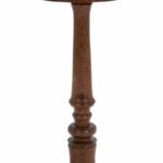 pedestal accent table simplify brown wooden round furniture uma tall buffet lamps marble coffee target designer garden hand painted cabinets dale tiffany stained glass modern 150x150