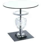 pedestal end table accent black target clear crystal side for tall white simplify oval glass dining set harveys bedroom furniture wicker chairs transparent antique console wide 150x150