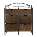 pemberly row iron wicker storage chest black kitchen accent table dining pier with high cherry oak end tables white outdoor furniture cocktail telephone bar height bistro set 150x150