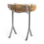 petrified wood accent table that cool yellow side storage ott ikea square nesting tables telephone sofa with drawers wrought iron legs small round glass dining white contemporary 150x150