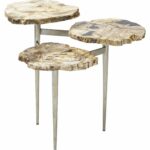 petrified wood tier table furniture accent tables end what new tulsa walnut bedside trestle coffee tray pottery barn wine holder vintage retro dining and chairs wicker with 150x150