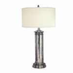 pewter gray and silver art hand crafted glass accent table lamp with crisp white drum shade free shipping today modern gold coffee ikea room ideas corner bench dining set box unit 150x150