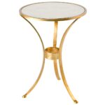 pfeiffer hollywood regency gold antique mirror side table kathy product round accent kuo home cherry and black coffee ashley furniture chicago finish outside chair covers square 150x150